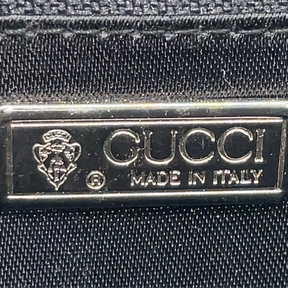 Authentic Gucci Vintage Satin Black Ribbon Rhinestone Shoulder Bag - Picture 16 of 17